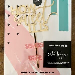 How Sweet It Is Gold Cake Topper